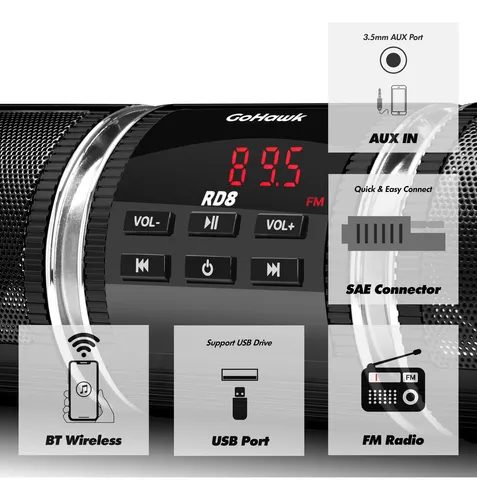 Altavoces Estéreo Bluetooth Impermeables Para Motocicleta
