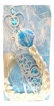 Comprar Trenza De Frozen Elsa  Y Ana Mas Corona Mas Varita Celeste Elsa Unico