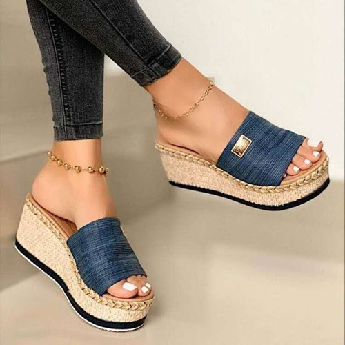 Elegantes Sandalias De Pescador Con Plataforma Para El Día A