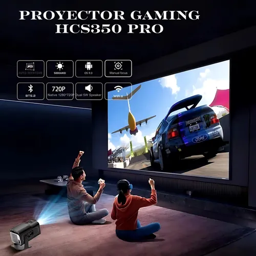 Proyector Mini Hcs350 Pro-gaming Wifi Android 12 Bt5.0