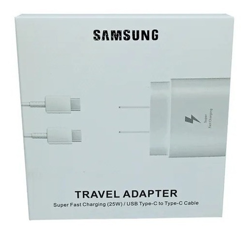 Cargador Samsung Tipo C A Tipo C Super Carga Rápida (25w)