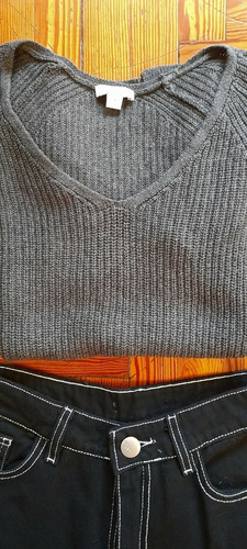 Sweater Gris Importado Gap Manga Corta Impecable