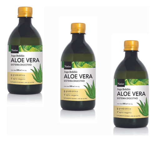 Aloe Vera Bebible Digestivo Natier X 500 Cm3 X 3 Un 