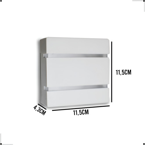 Kit 3 Arandela Luminária Slim 2 Frisos Int E Ext Led G9 Br