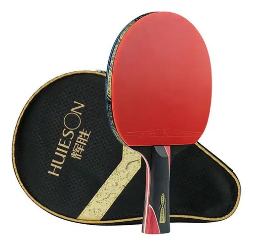 Paleta De Ping Pong 5 Estrellas Hueison Profesional Carbono 
