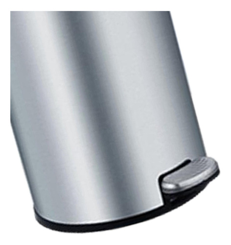 Bote De Basura Con Bolsa De Basura Anillos Cubo De Plata