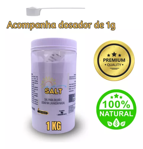 Sal Limpeza C/ Dosador Para Lota Higienizador Nasal 30 Doses