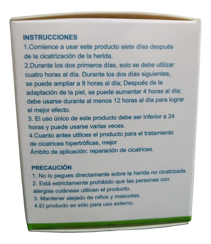 Parche Elimina Cicatrices - Gel Silicona Cicatriz Queloides