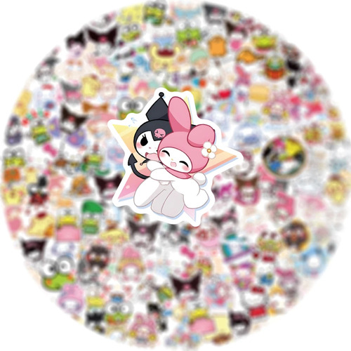Kuromi Hello Kitty Melody Stickers Calcomanias Estampas 50p