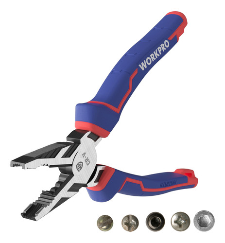 Workpro Alicates Extractores De Tornillos Linesman Pro De 8