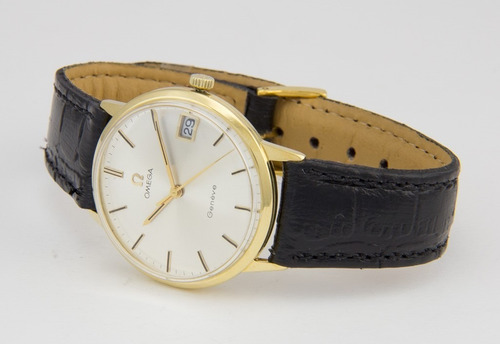 Relógio Masculino Omega Original Genève Em Ouro 18k Maciço