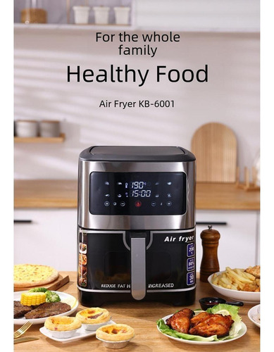 Forno De Fritadeira De Ar Elétrico Com Timer Cozinhando