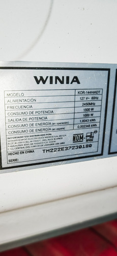 Puerta Para Horno De Microondas Winia Chef 31 Kor-144h (Usado)