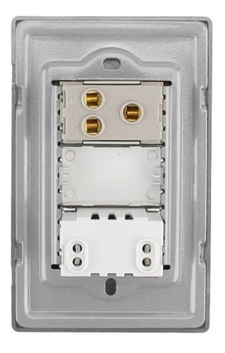 Placa Doble Contacto Con Apagador Sanelec Elegante