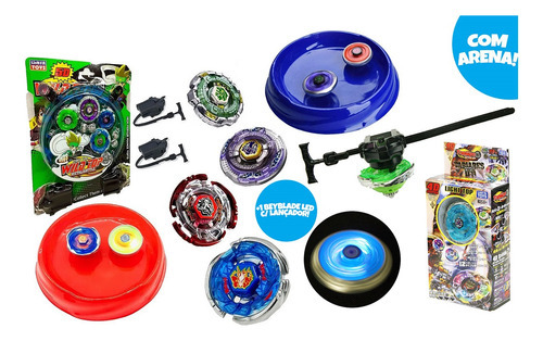 Beyblade Led Pegasus Beyblad Arena Pista 3 Lançador Beyblade