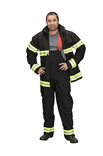 Traje De Bombero Para Adultos (negro, Talla Pequeña)