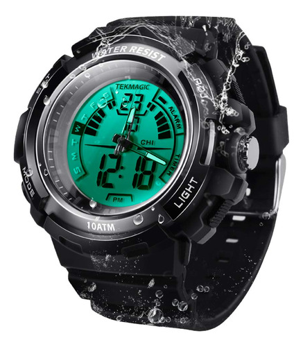 Tekmagic Reloj De Buceo Digital Resistente Al Agua De 328.1f