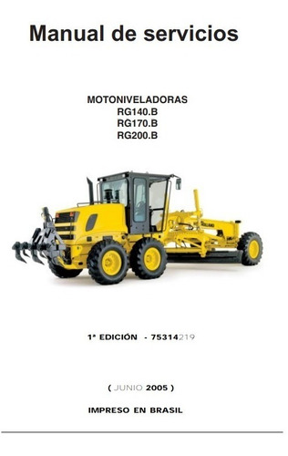 Manual Servicio Motoniveladoras New Holland Rg140b/170b/200b