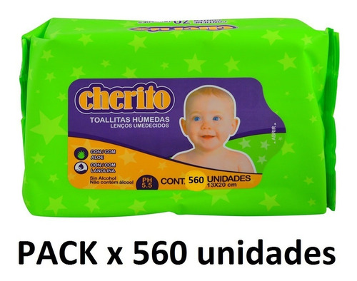 Cherito Toallas Humedas X 560 Unidades