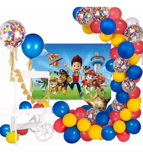 Unique Decoraciones de cumpleaños de Paw Patrol | Suministros de fiesta de  Paw Patrol | Con globos de la Patrulla Canina, mantel, platos de la