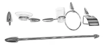 Comprar Accesorios De Baño Cromado En Juego De 6 Piezas