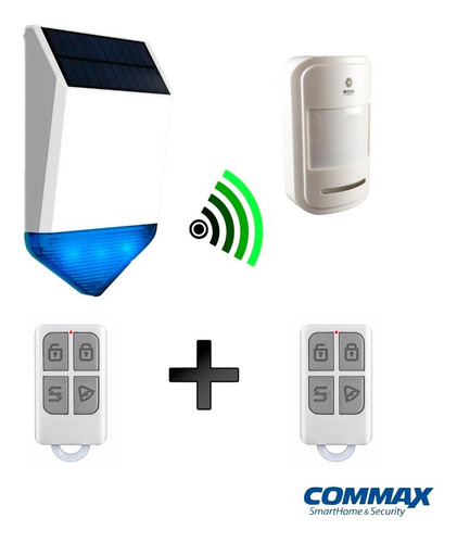 Kit Alarma Inalambrica Autónoma Commax Lista Para Instalar 