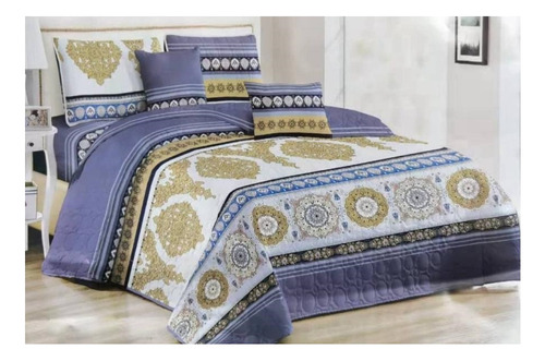 Cobertor De Verano Quilt Cubrecama Reversible 2 Plazas Cs32