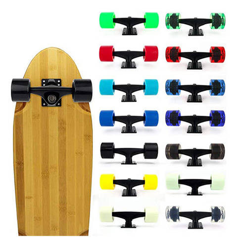 Monopatín Longboard Truck Bridge Abec-11 Rojo Claro