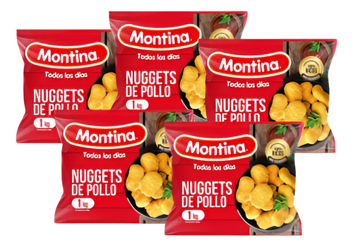 Nuggets De Pollo Apanado Y Congelados Montina 1kg/ 5 Und