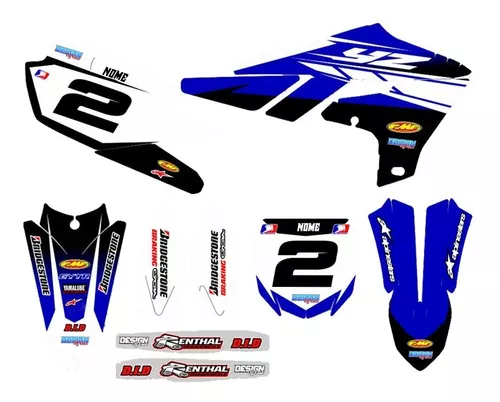 Adesivo Gráfico Moto Trilha Motocross Yamaha Yz 250 450