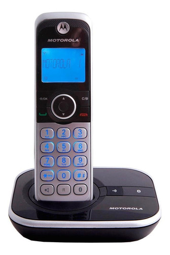 Telefone Motorola GATE4800 sem fio com Bluetooth - cor prateado