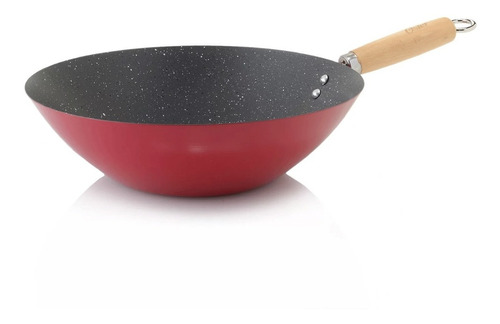 Sartén Wok Oster De Carbón Steel 30cm Rojo