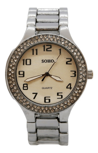 Reloj Pulsera Dama Análogo Combinado Malla Metal Soho Ch002