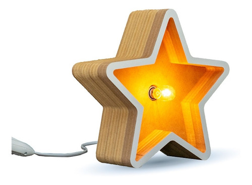 Imagen 1 de 4 de Lampara Estrella Decorativa Nordica Escandinava Interruptor