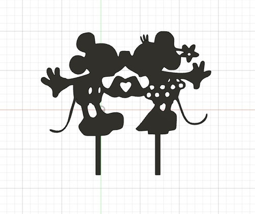 Topper Cake Adorno De Torta  Pareja Mickey Y Minnie Disney