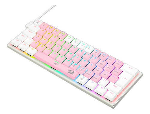 Redragon Anivia Rosa E Branco Rgb Switch Marrom Rosa E Branco Português Abnt2