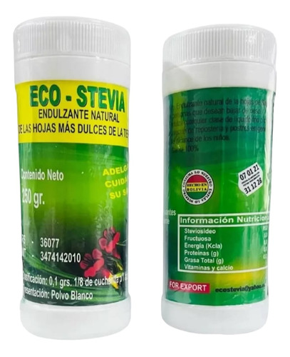 Eco Stevia Pilvo, Pack De 2 Potes Grandes