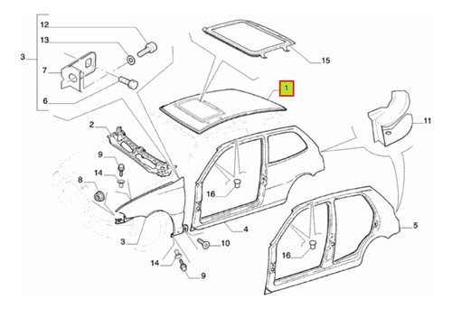 Techo -original- Zotye Z200 2009-