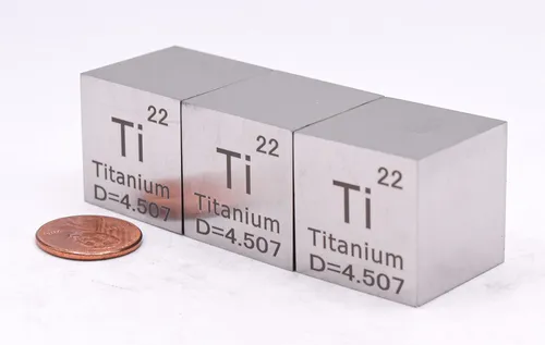 Elemento Tabla Periodica 25.4mm Titanio De Coleccion