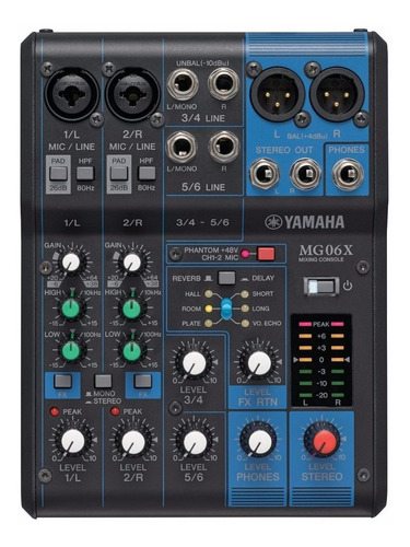 Consola Yamaha Mg06x  6 Ch  2 Mic + 2 St  Fx