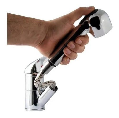 Imagen 5 de 9 de Canilla Grifo Monocomando Griferia Cocina Pico Extensible