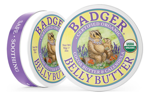Manteca De Cacao Y Caléndula Belly Butter Badger, 60 Ml, Org