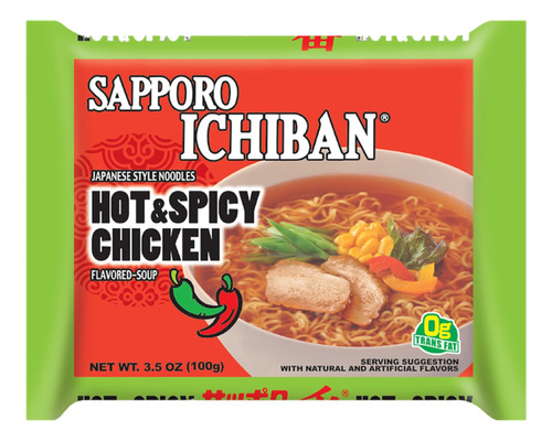 Ramen - Fideos Ins. Chicken Super Hot X100gr Sapporo Ichiban