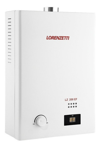 Aquecedor De Água Gás Natural Lorenzetti Lz200ef, 20 Litros, Cor Branco Tipo de gás GN 110V/220V