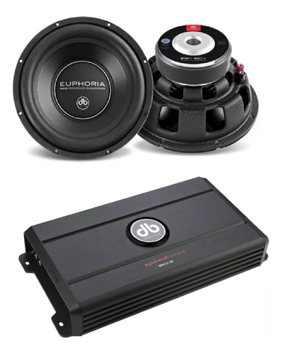 Paquete 2 Subwoofer  Db Drive Ew310d4+amplificador Spa12.1d 