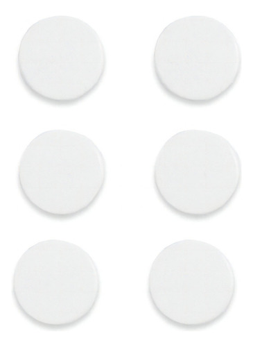 6 Super Imãs Brancos Prendedor Magnético De Geladeira Mural Cor Branco Bola Branco