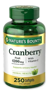 Cranberry 4200 Mg Con Vitamina C Arándano 250 Cápsulas