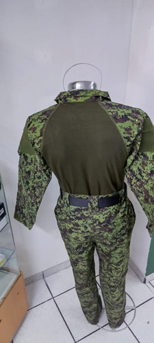 Traje Táctico Verde Pixel Camisa Pantalón Cinto Talla 44