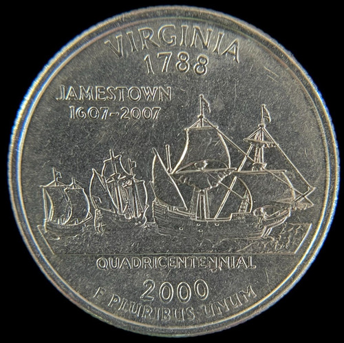 Estados Unidos, 1/4 Dollar, 2000 P. Virginia. Xf