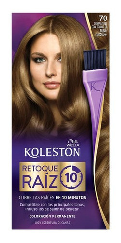 Kit Tinte Wella Professionals  Koleston Retoque de raíz 10 tono 70 rubio mediano